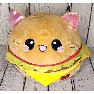 13" Cute & Cuddly Cat Cheeseburger Plush Stuffed Animal Kawaii Kitty Food